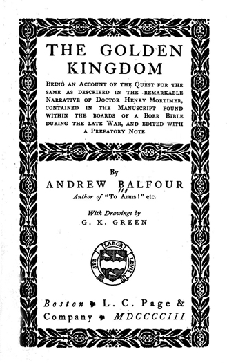 Golden Kingdom title page